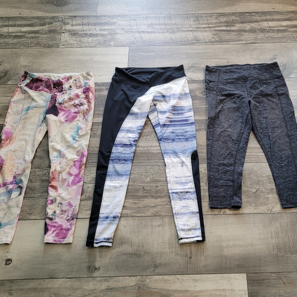 Athletic Works Kids Leggings Set - Floral, Striped, and Solid